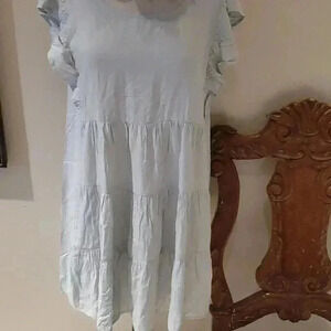 Promesa light sage green dress tiered